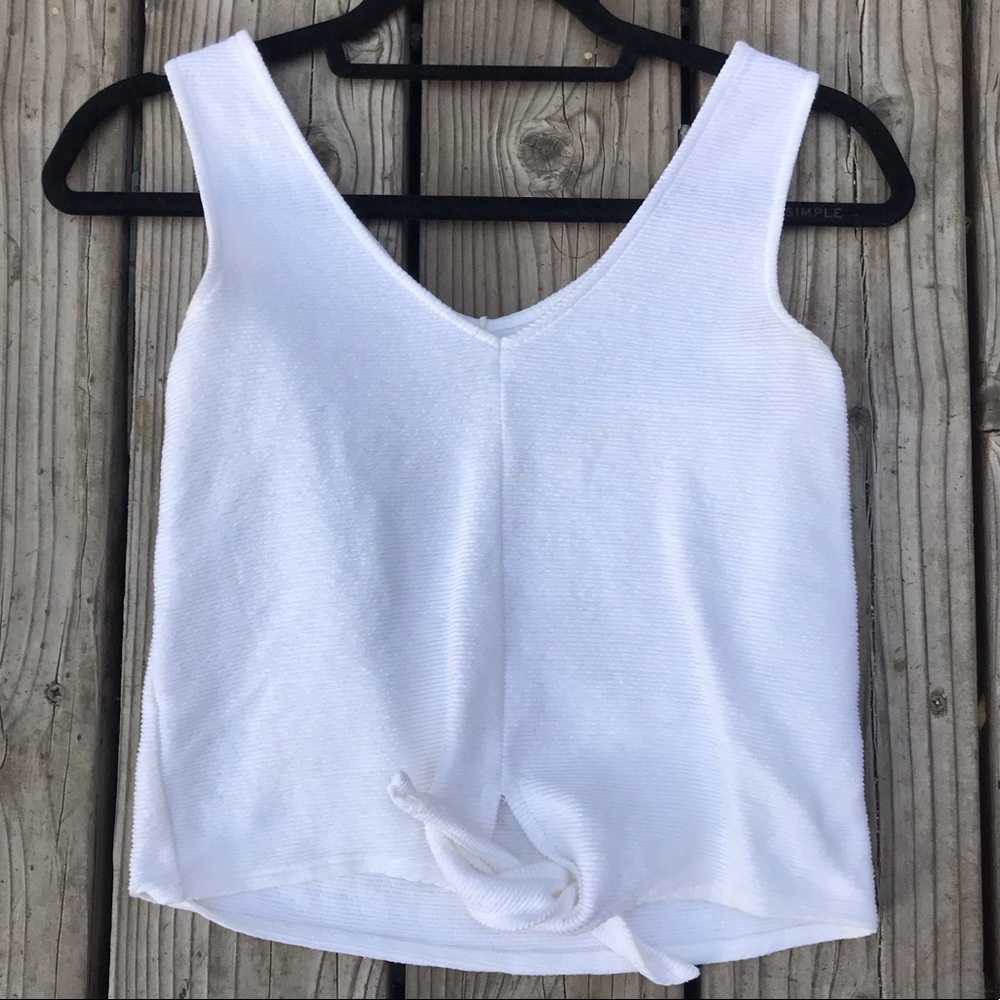 ✨PRICE DROP✨ Ribbed Cropped Madewell Tie Tank